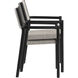 Kavala Charcoal Outdoor Stackable Dining Armchair, Set Of 2